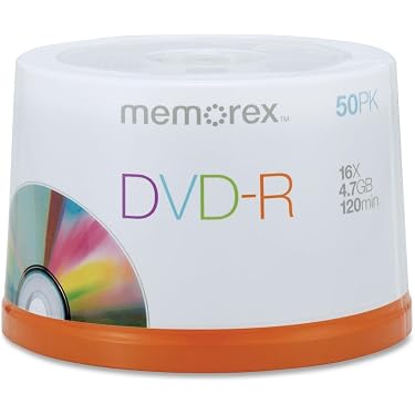 Amazon.com: Memorex 32020015452 4.7Gb/16x DVD-R 50-Pack Spindle